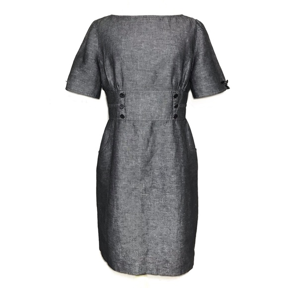 TAHARI ASL Linen Cotton Sheath Dress - Picture 1 of 8